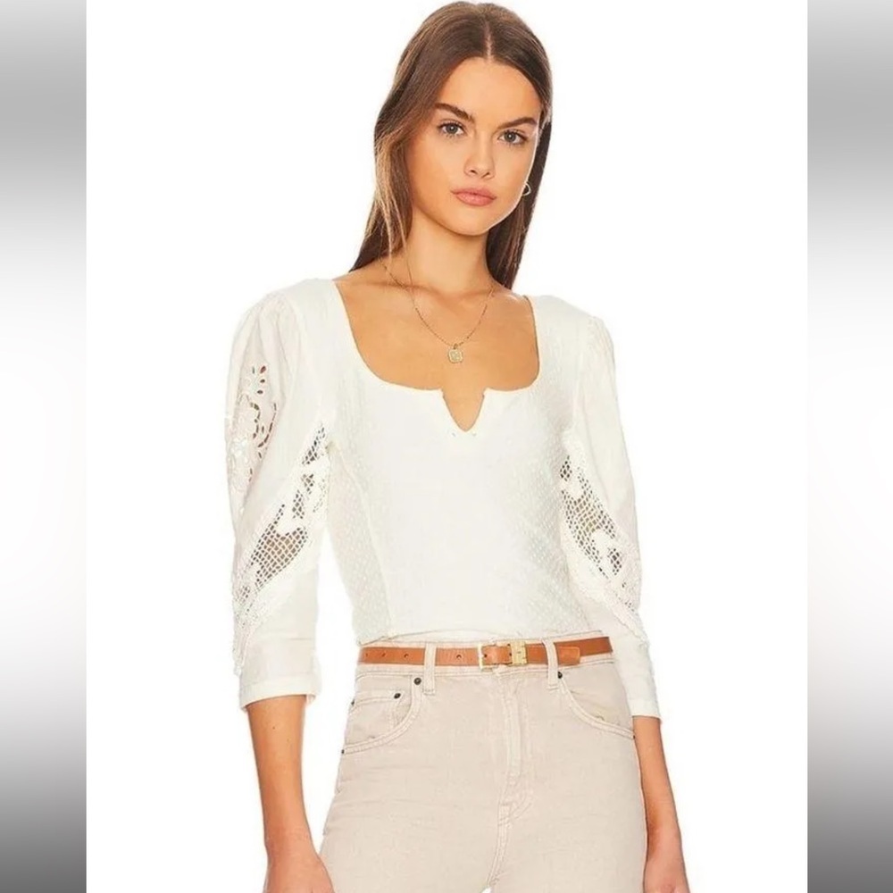 🌸Free People Brunch Date Top